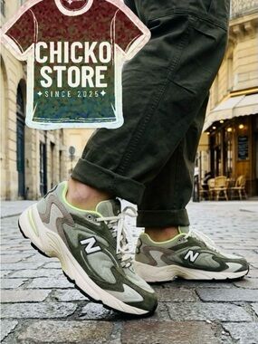 New Balance 725 Olive Green White ML725WE Men's Size 6.5/ W 8 Sneakers, Dad Shoe